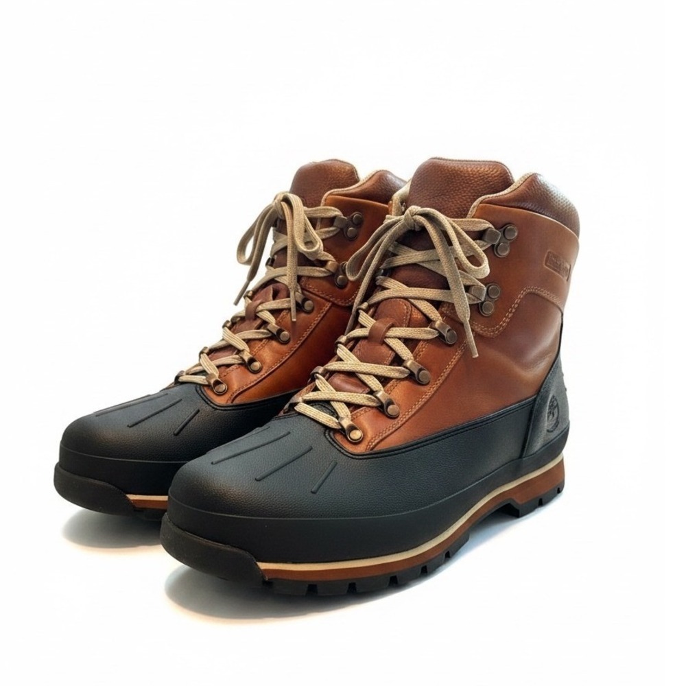 Timberland Euro Hiker Mens Boot Waterproof 13 Brown Black Leather Gorpcore